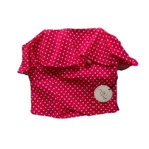 Pink Ruffle Tube Top